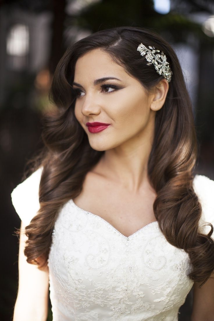 Bridal Hair, Loose Curls And (View 7 of 15)