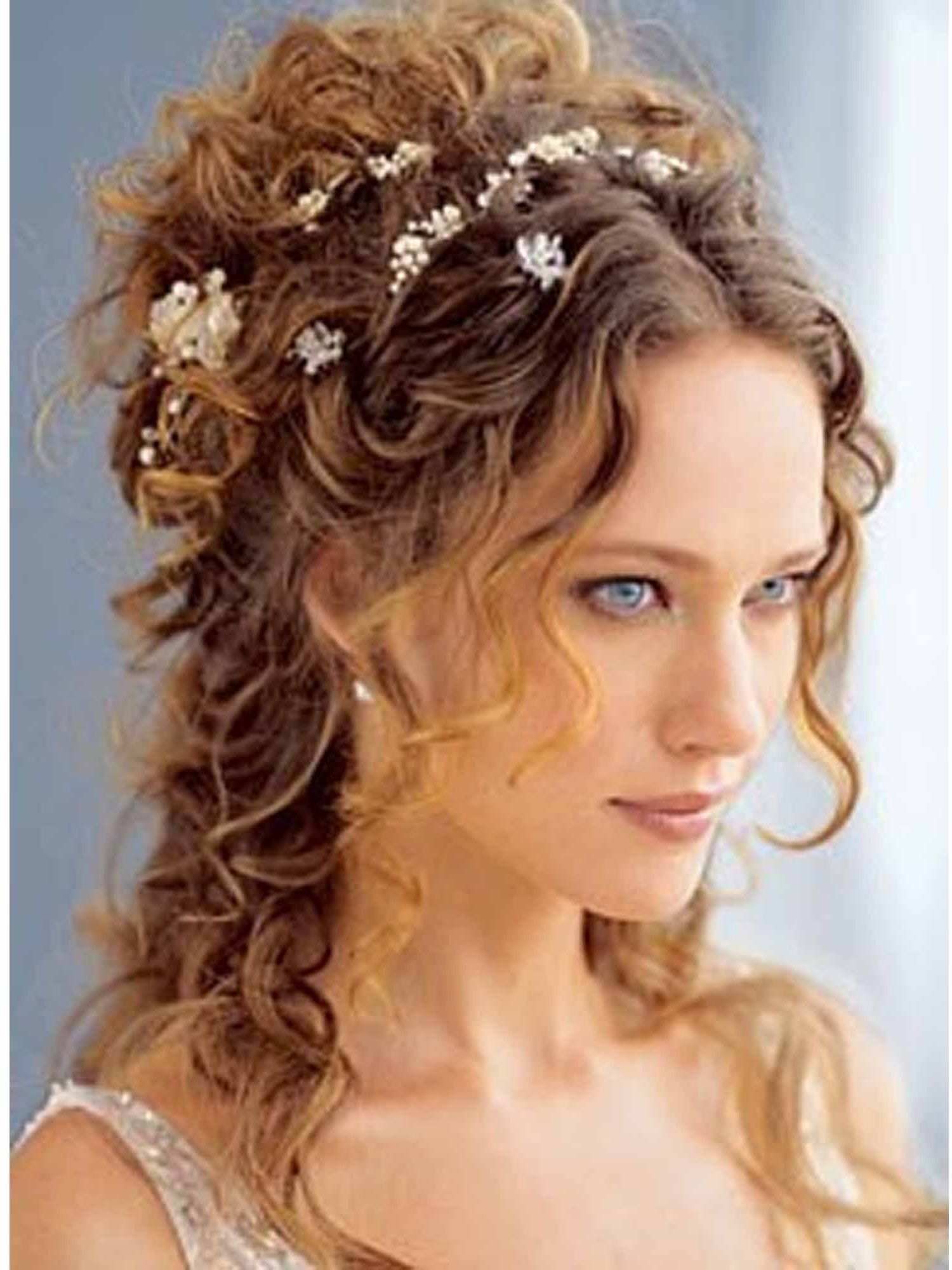 Captivating Long Curly Hair Wedding Hairstyles About Updo Hairstyles Throughout Popular Wedding Updos For Long Curly Hair (View 10 of 15)