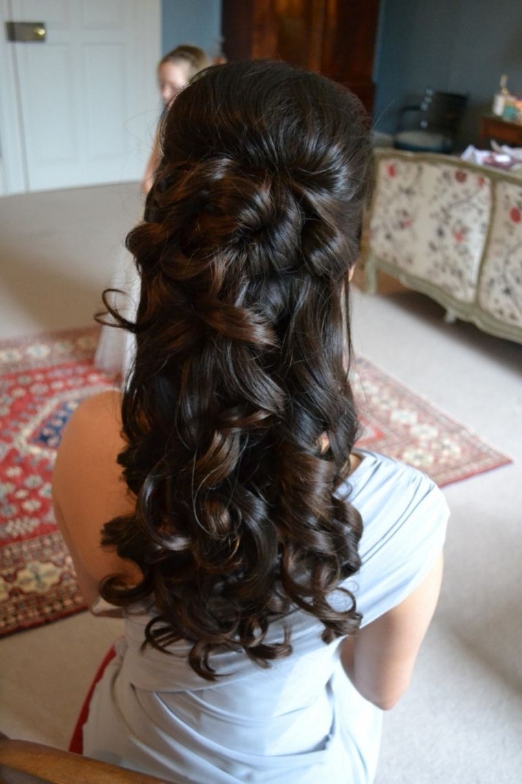 Curly Wedding Hairstyle Half Up Half Down Half Up Half Down Wedding With Regard To Well Known Half Up Half Down Curly Wedding Hairstyles (View 11 of 15)
