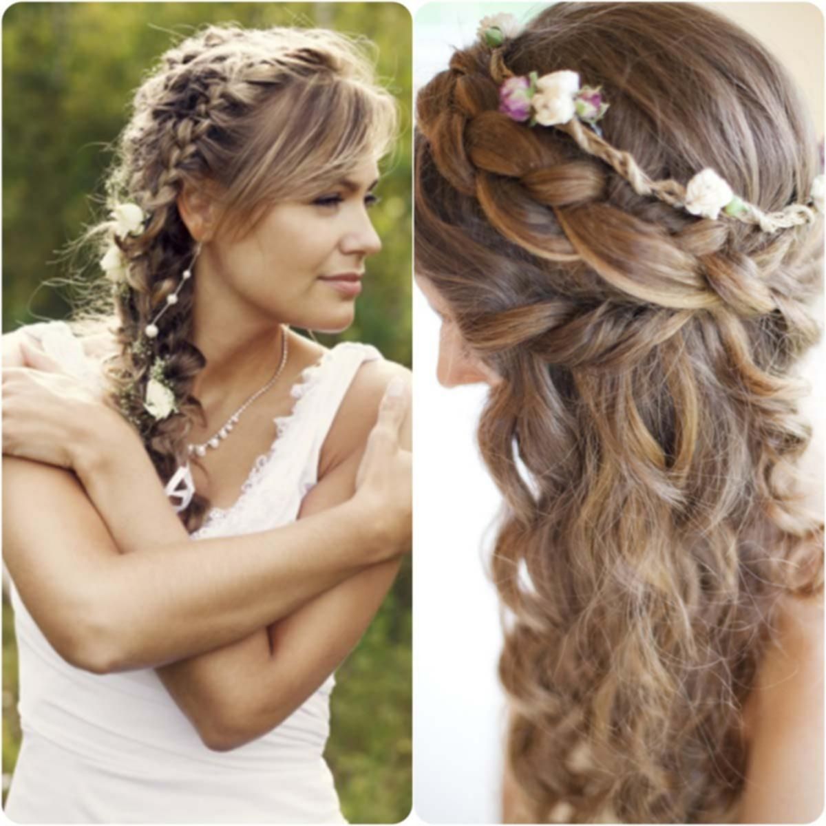 Current Side Braid Wedding Hairstyles With Regard To Staggering Braided Hairstylesh Curls Cute Curly Hair Pretty To The (View 4 of 15)