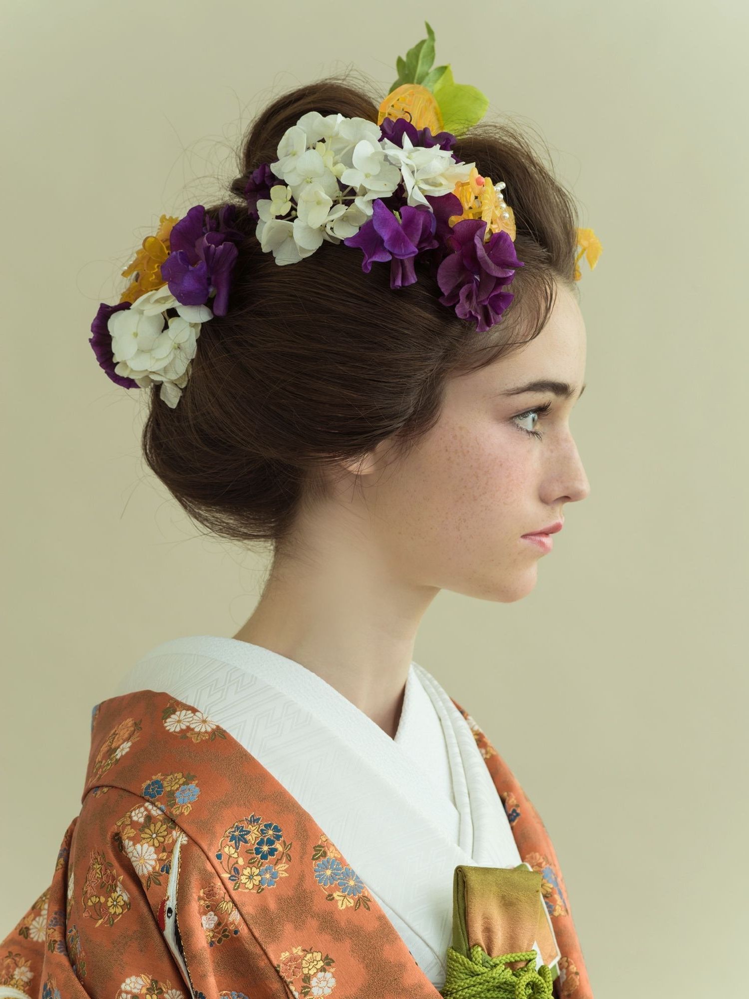 和装 着物 ／ Japanese Modern Style Wedding Hairstyle (View 5 of 15)