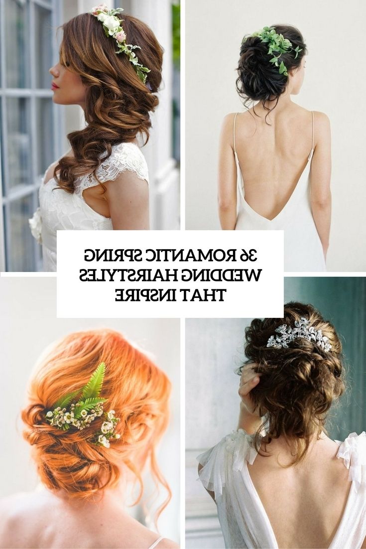 Famous Spring Wedding Hairstyles For Bridesmaids Intended For 36 Romantic Spring Wedding Hairstyles That Inspire – Weddingomania (View 1 of 15)