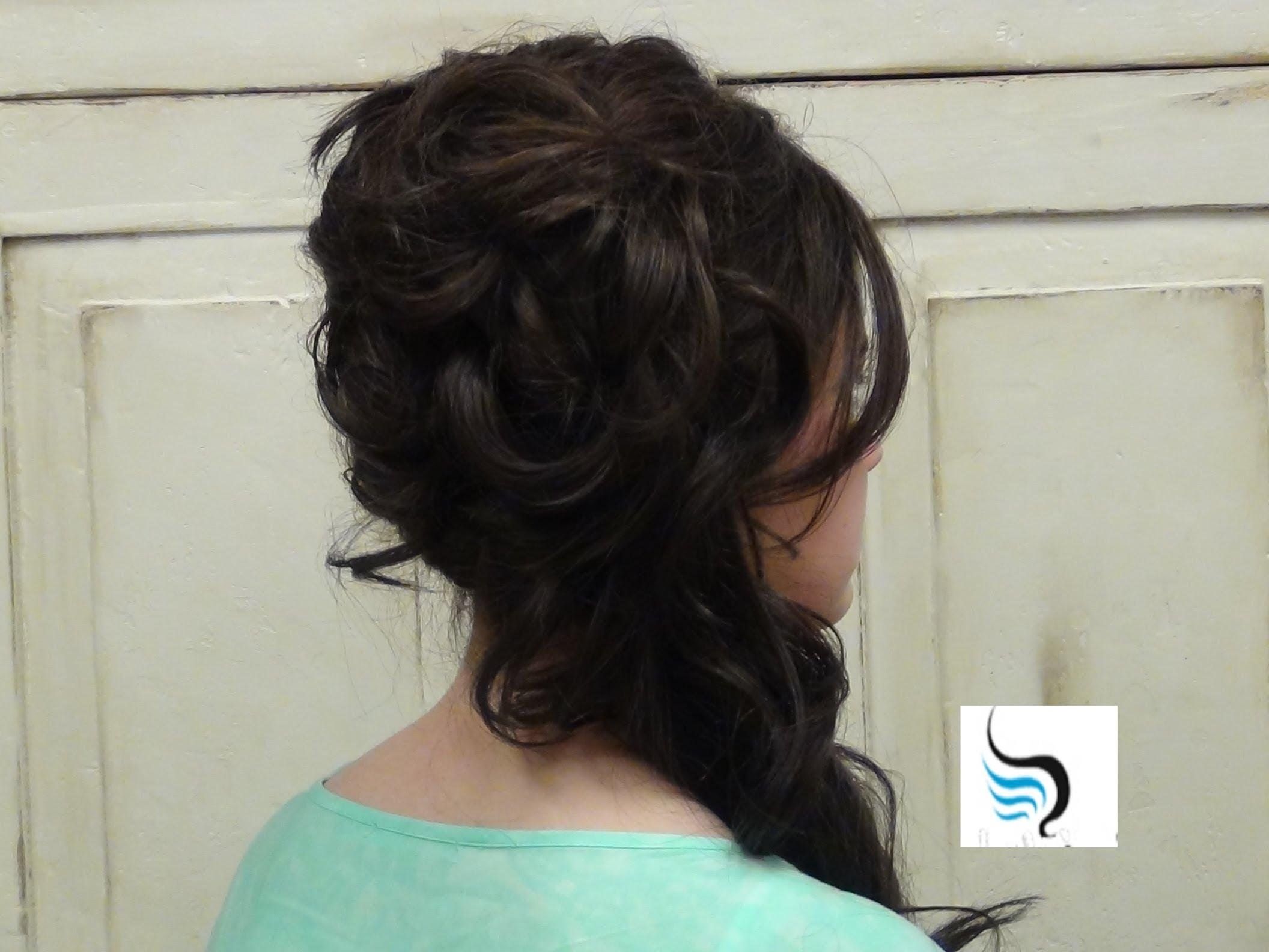 Latest Off To The Side Wedding Hairstyles In Cascading (side Updo) For Long Hair Prom Or Weddings Hairstyles (View 1 of 15)