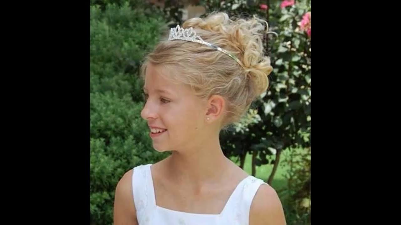 Little Girl Wedding Hairstyles – Youtube Inside Most Recently Released Wedding Hairstyles For Young Bridesmaids (View 14 of 15)
