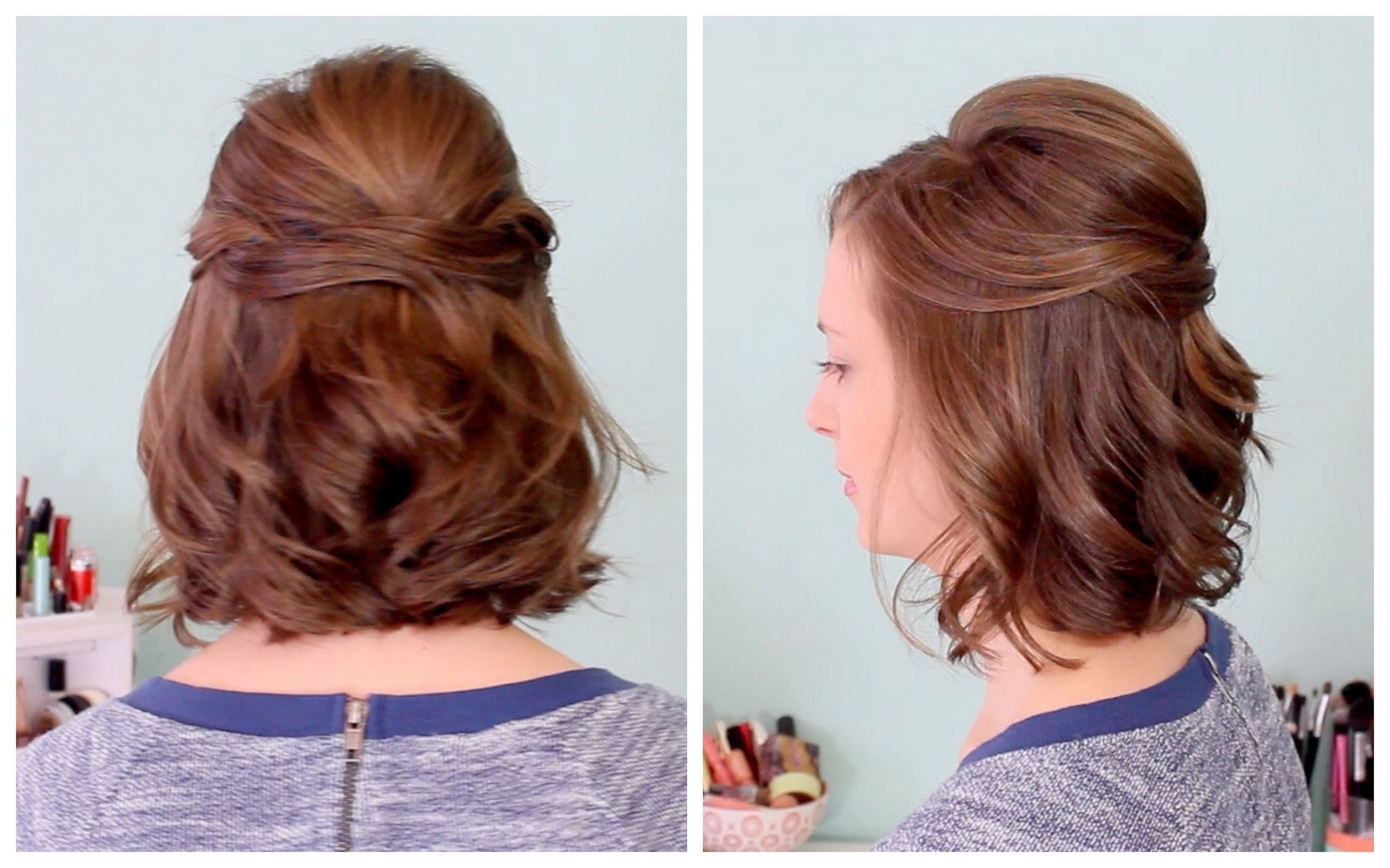 Mesmerizing Half Up Bridesmaid Hairstyles In Wedding Hairstyle For Intended For Current Wedding Dinner Hairstyle For Short Hair (View 6 of 15)