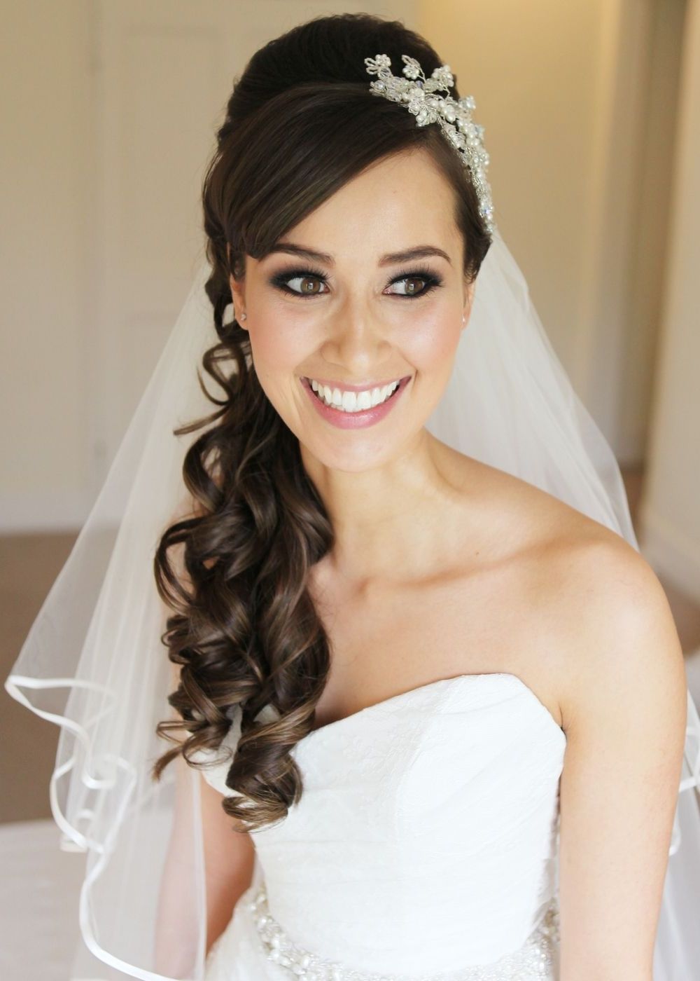 Most Popular Up Hairstyles With Veil For Wedding In 15 Fabulous Half Up Half Down Wedding Hairstyles (View 3 of 15)
