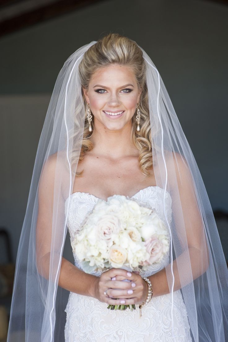 Most Popular Up Hairstyles With Veil For Wedding Inside Wedding Hairstyles:half Up Wedding Hairstyles With Veil Features For (View 11 of 15)