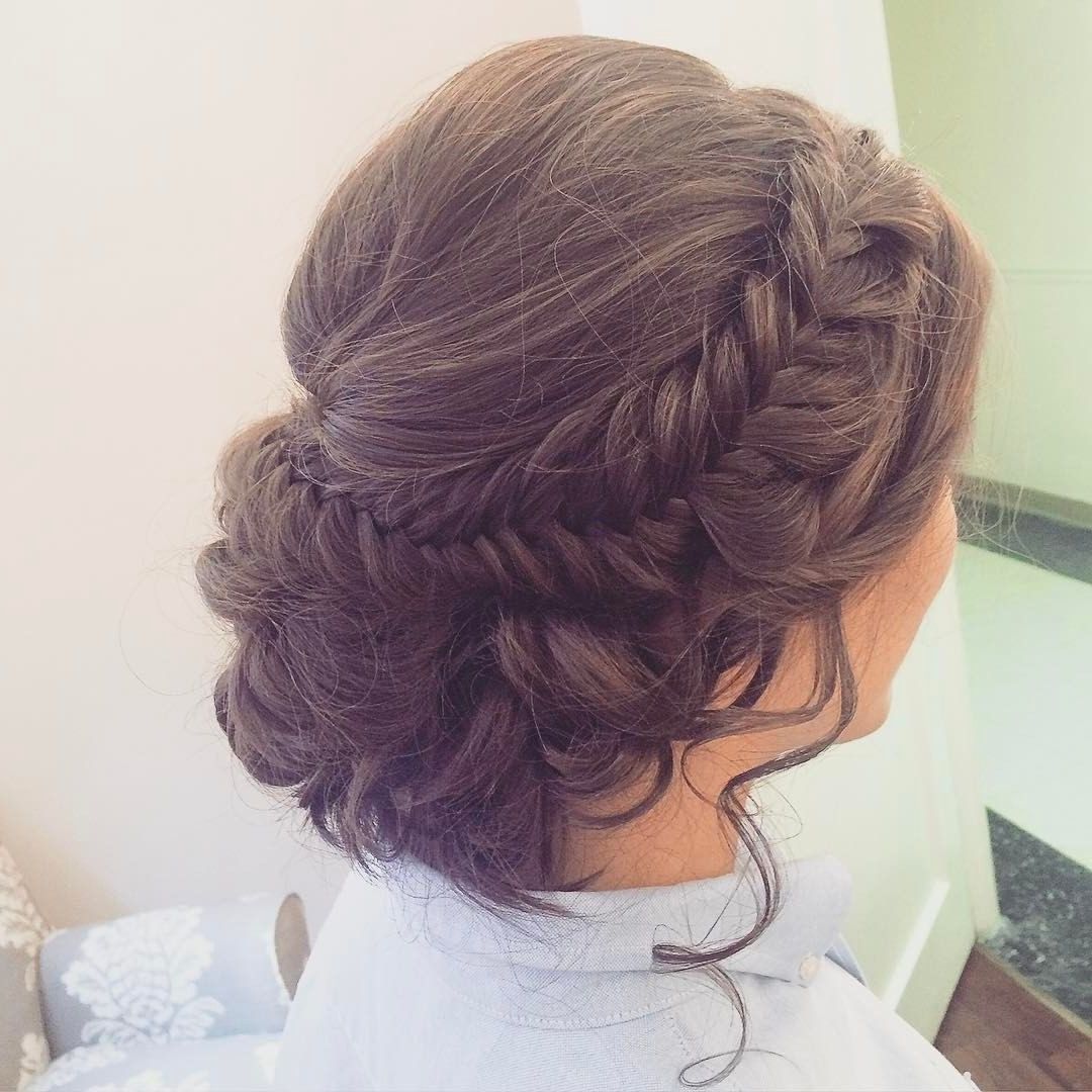 Most Recent Fishtail Braid Wedding Hairstyles Within See This Instagram Photo@hairandmakeupbyemilyh Fishtail Braided (View 12 of 15)