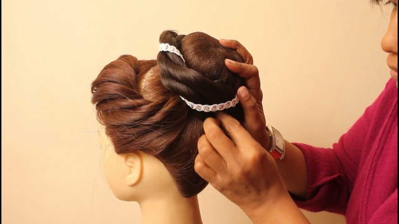Most Recent Wedding Juda Hairstyles Throughout Indian Bridal Hairstylesestherkinder – Youtube (View 3 of 15)
