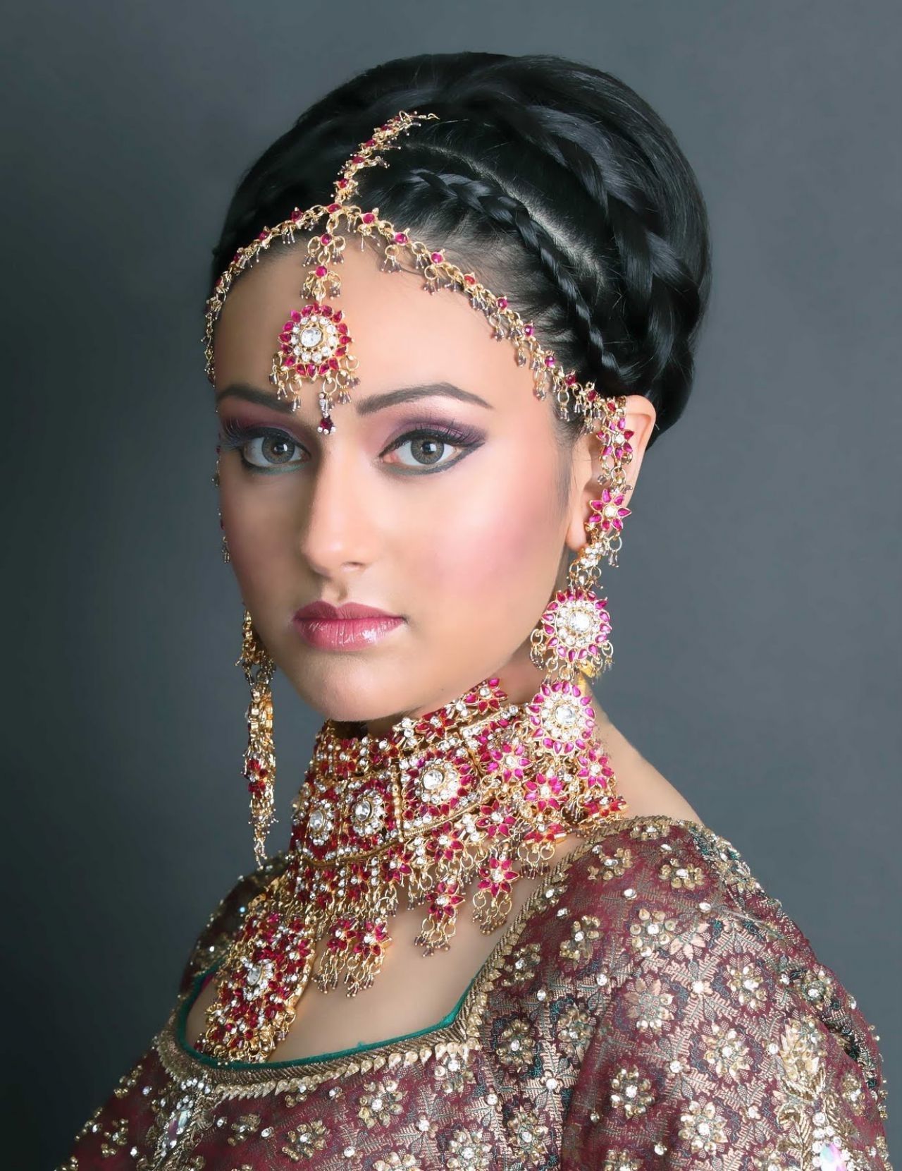 Most Recently Released Indian Wedding Hairstyles For Long Hair On Saree Inside Adorable Indian Bride Hairstyle For Short Hair In Saree With Indian (View 10 of 15)