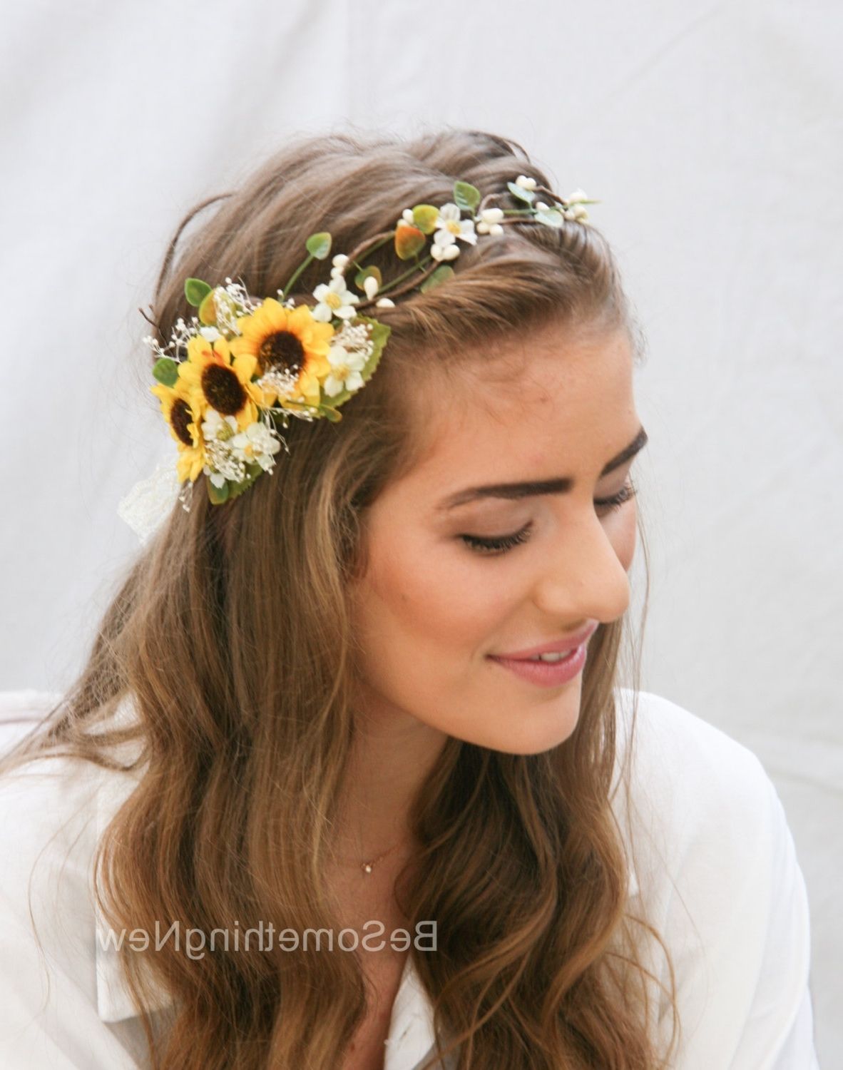 Most Recently Released Wedding Hairstyles With Sunflowers Pertaining To Remarkable Flowers In Hair Wedding Hairstyles Pics Decors – Dievoon (View 7 of 15)