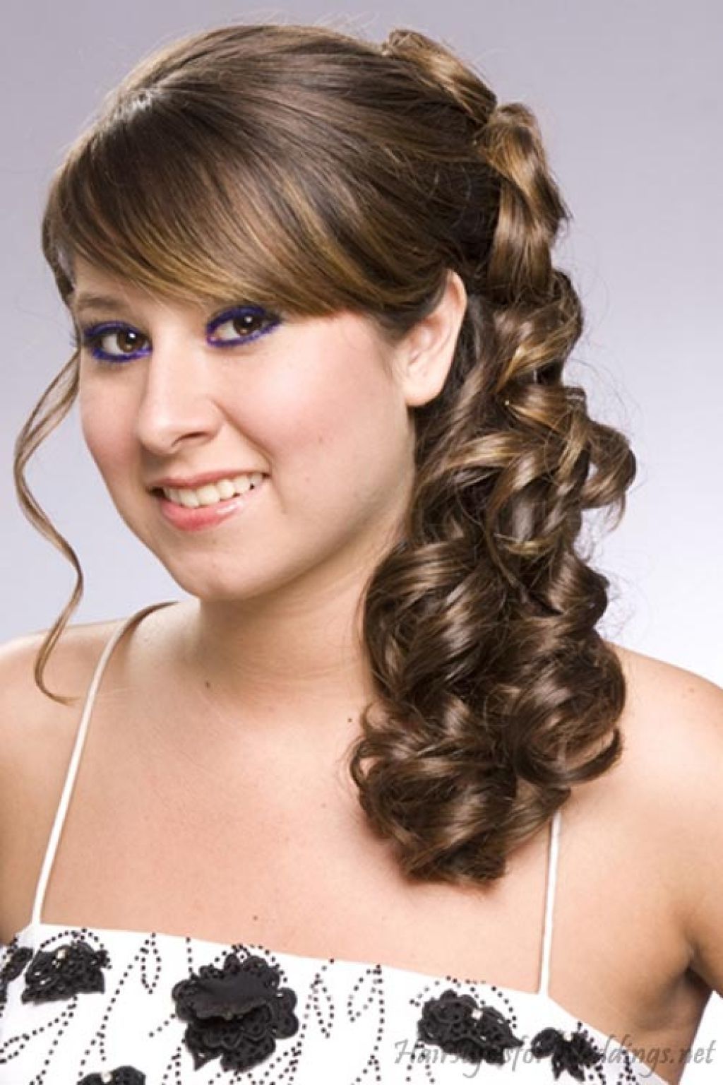 Most Up To Date Wedding Guest Hairstyles For Long Hair Down Pertaining To Homecoming Hairstyles Long Hair Down Cute Formal For Medium Half Up (View 7 of 15)