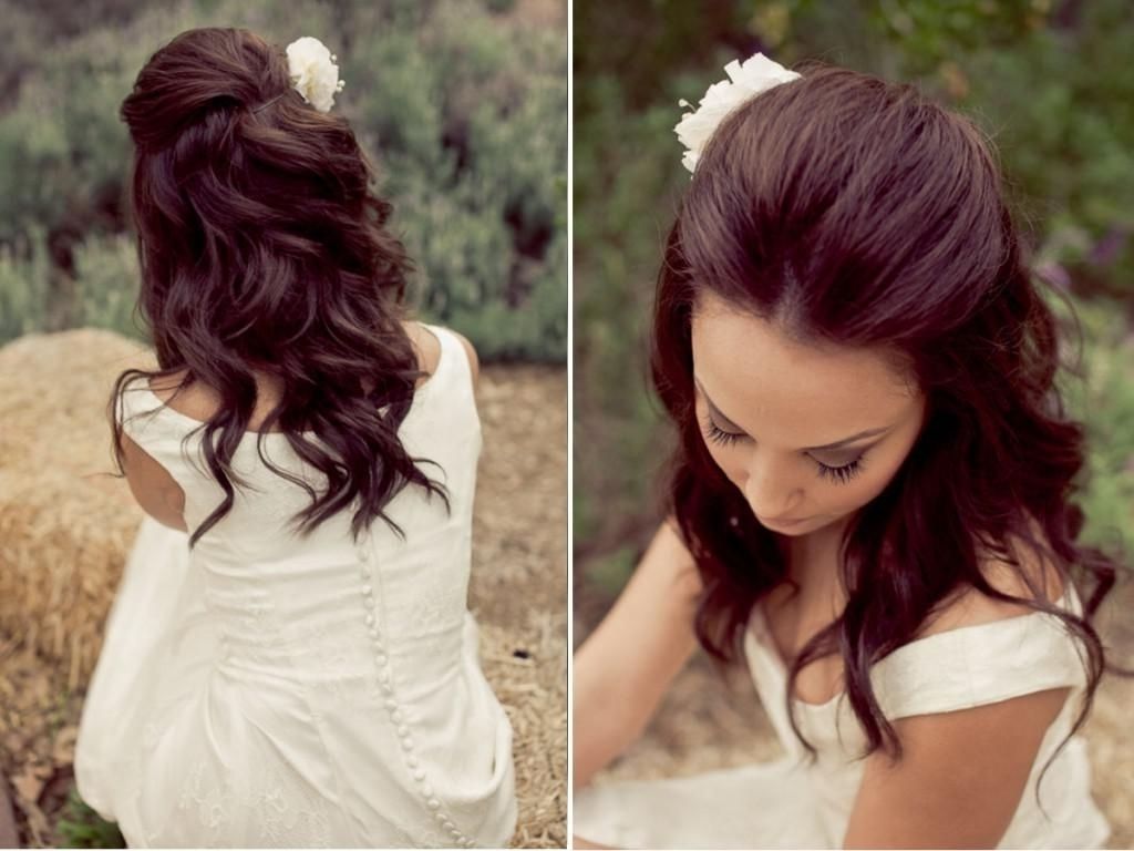 Most Up To Date Wedding Half Up Hairstyles For Medium Length Hair With Photo: Half Up Hairstyles For Medium Length Hair Wedding Hairstyles (View 9 of 15)