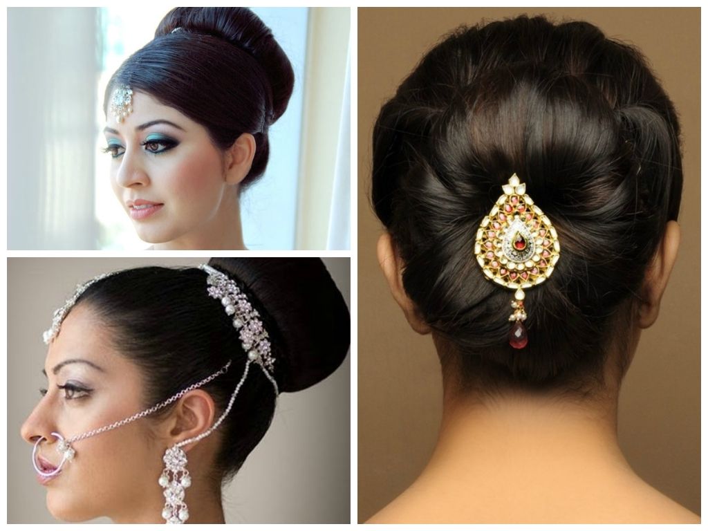 Photo: Wedding Hairstyles For Medium Hair Bun Indian Wedding Throughout Preferred Easy Indian Wedding Hairstyles For Short Hair (View 1 of 15)