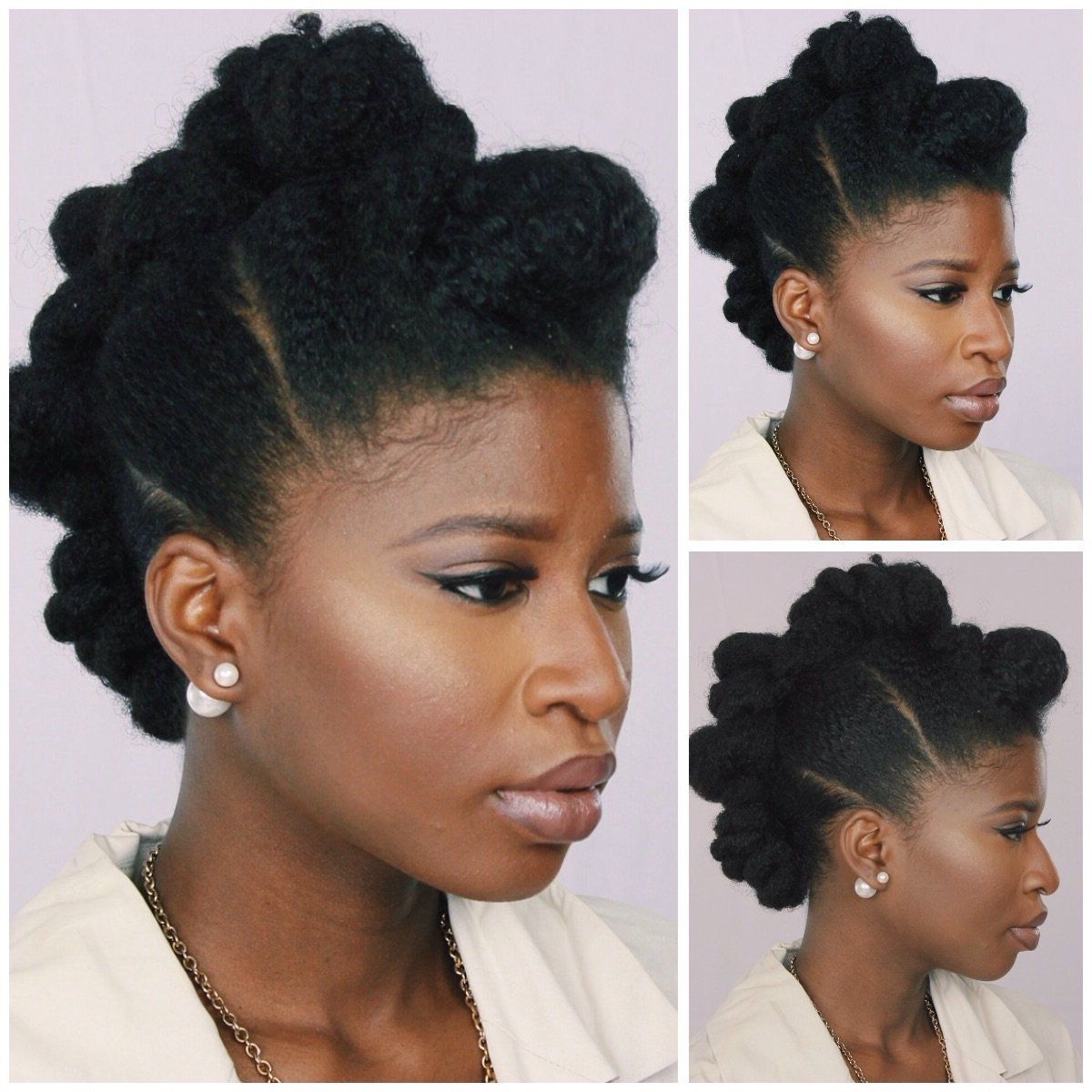 Pompadour Natural Hair Updo For The Stylish Wedding Guest Intended For Fashionable Wedding Hairstyles For Natural Kinky Hair (View 10 of 15)