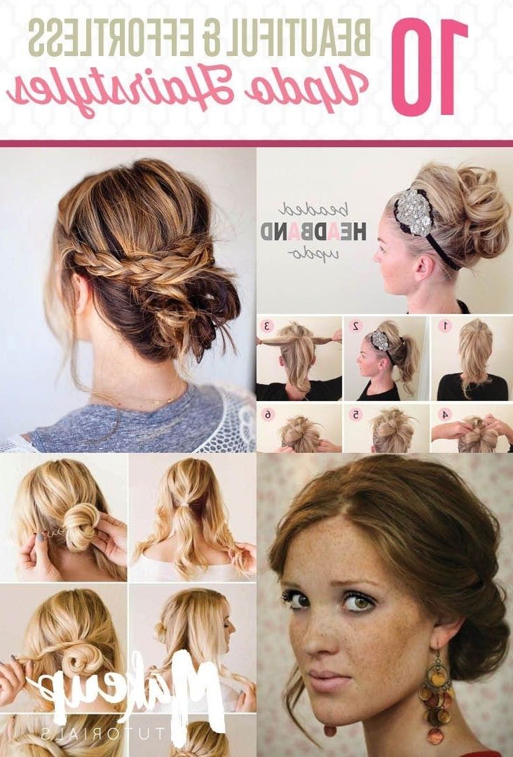Popular Easy Bridesmaid Hairstyles For Medium Length Hair Intended For Fascinating Easy Spring Prom Updos For Shoulder Medium Length Hair (View 7 of 15)