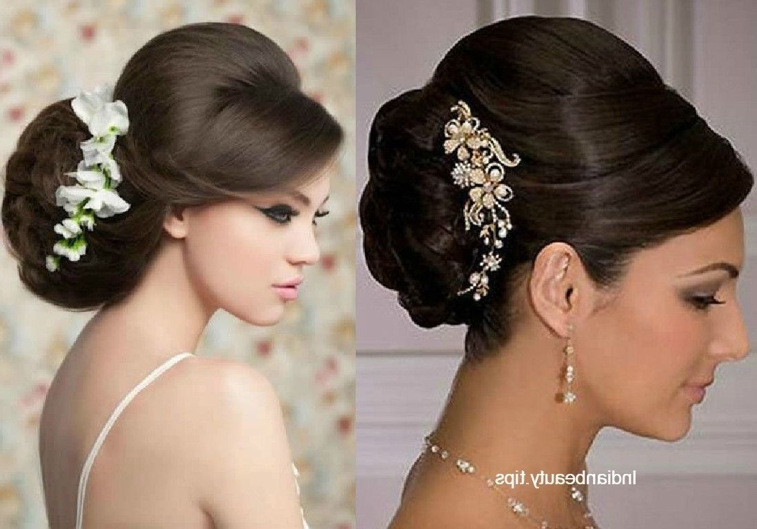 Popular Wedding Bun Hairstyles Regarding Bridal Bun Hairstyle 30 Elegant Bridal Updo Hairstyles Indian Beaut (View 8 of 15)