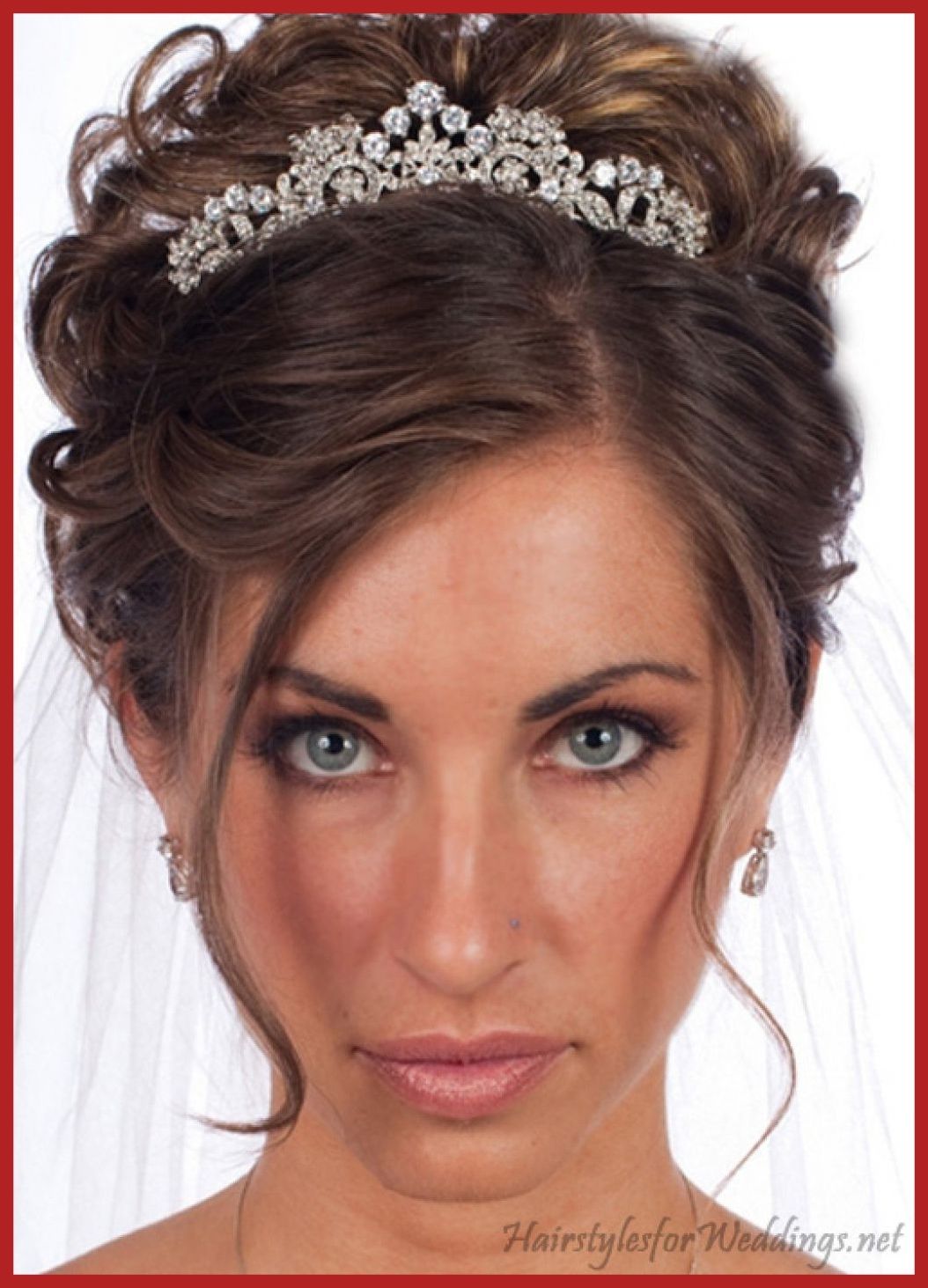 Popular Wedding Hairstyles For Medium Length Hair With Tiara Inside Fascinating Wedding Hair Updo With Tiara Popular Long Hairstyle Idea (View 15 of 15)