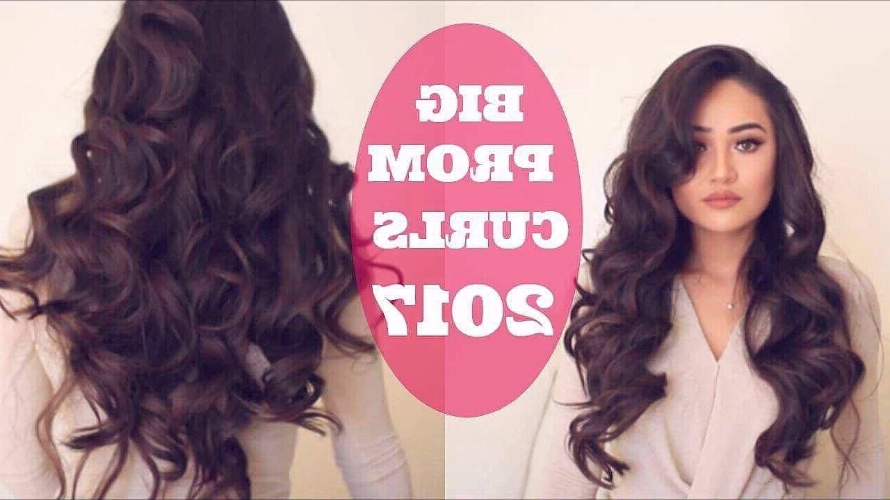 Preferred Big Curls Wedding Hairstyles With Big Beautiful Voluminous Curls: Prom Hair Tuorial – Youtube (View 1 of 15)