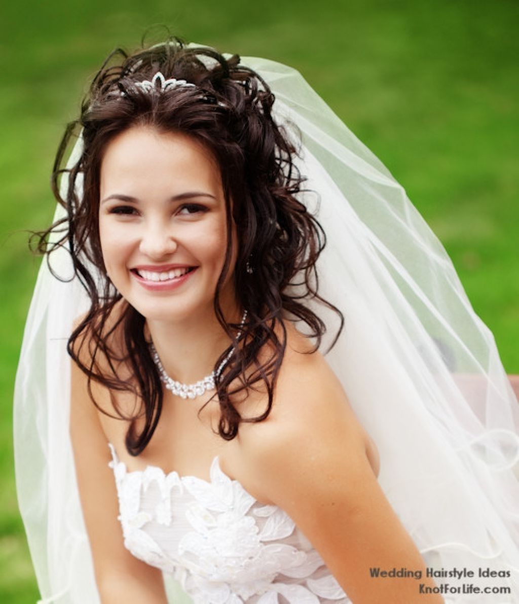 Preferred Wedding Hairstyles For Long Straight Hair With Veil Throughout Beautiful Styles Of Wedding Hairstyles With Veils And Tiaras (View 1 of 15)
