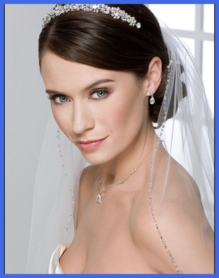 Recent Wedding Hairstyles For Short Hair With Veil And Tiara With Stunning Photo Wedding Hairstyles For Short Hair With Tiara And Veil (View 6 of 15)