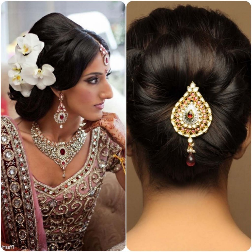 Recent Wedding Hairstyles For Square Face With √ 24+ Best Hairstyles For Indian Wedding: Indian Bridal Hairstyle (View 7 of 15)