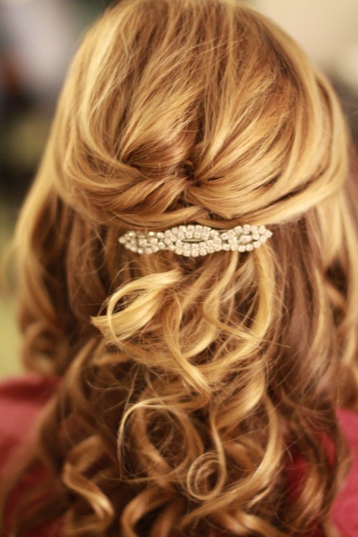 Wedding Hairstyles For Medium Hair Half Up Half Downhalf Updo With Regard To Well Known Wedding Down Hairstyles For Medium Length Hair (View 1 of 15)
