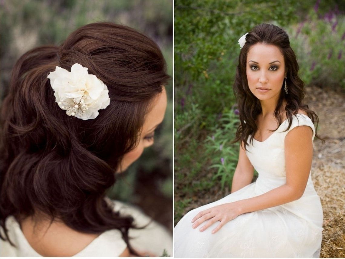 Wedding Hairstyles For Medium Length Straight Hair (View 1 of 15)