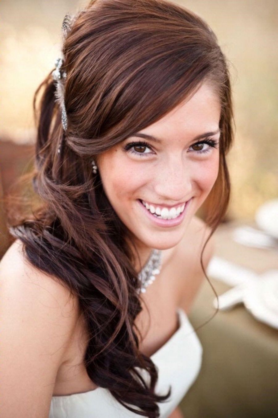 Wedding Hairstyles Straight Wedding Hairstyles For Long Straight Within Favorite Wedding Hairstyles For Straight Hair (View 9 of 15)