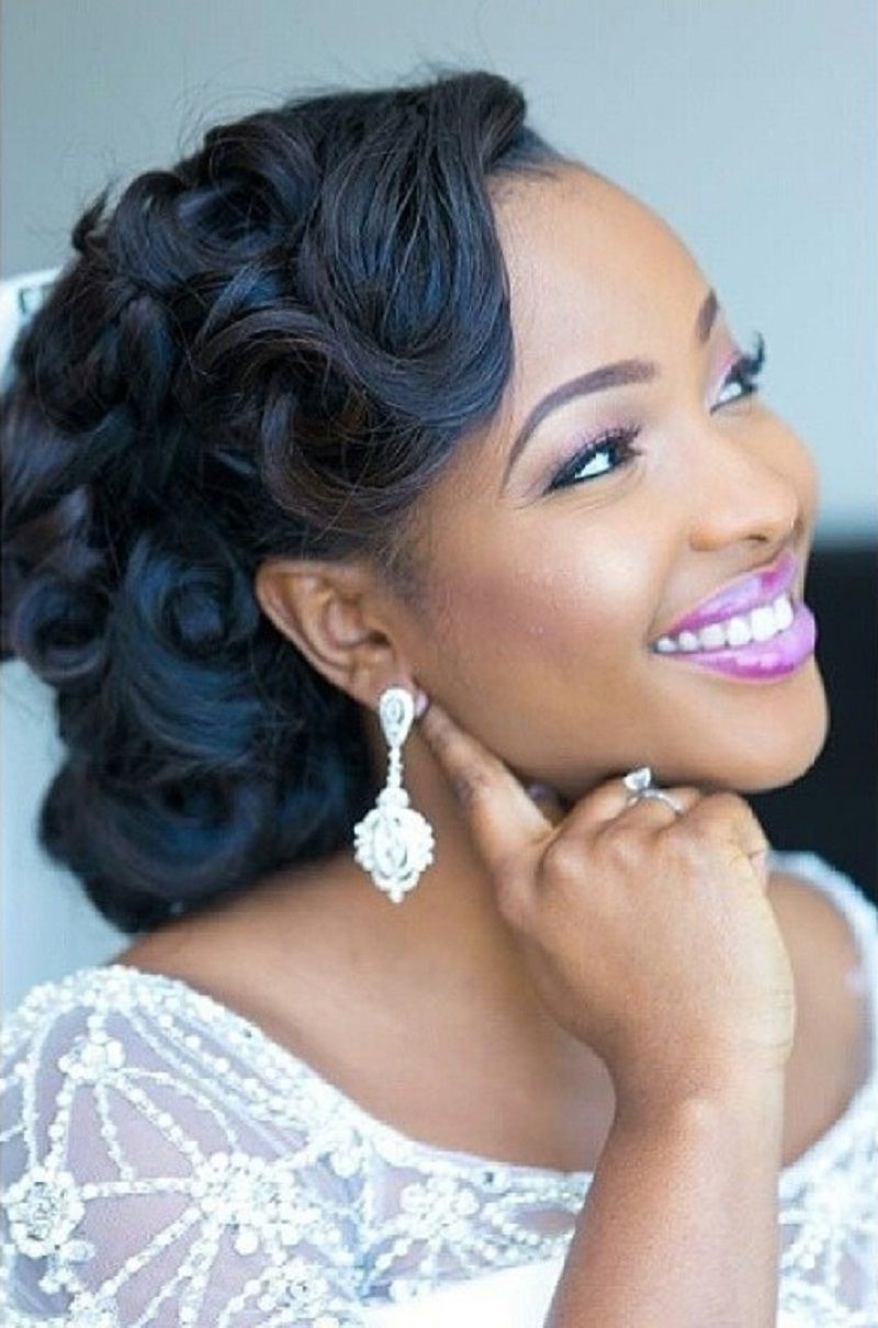 Well Known Short Wedding Hairstyles For Black Bridesmaids In Black Natural Wedding Hairstyles (View 2 of 15)