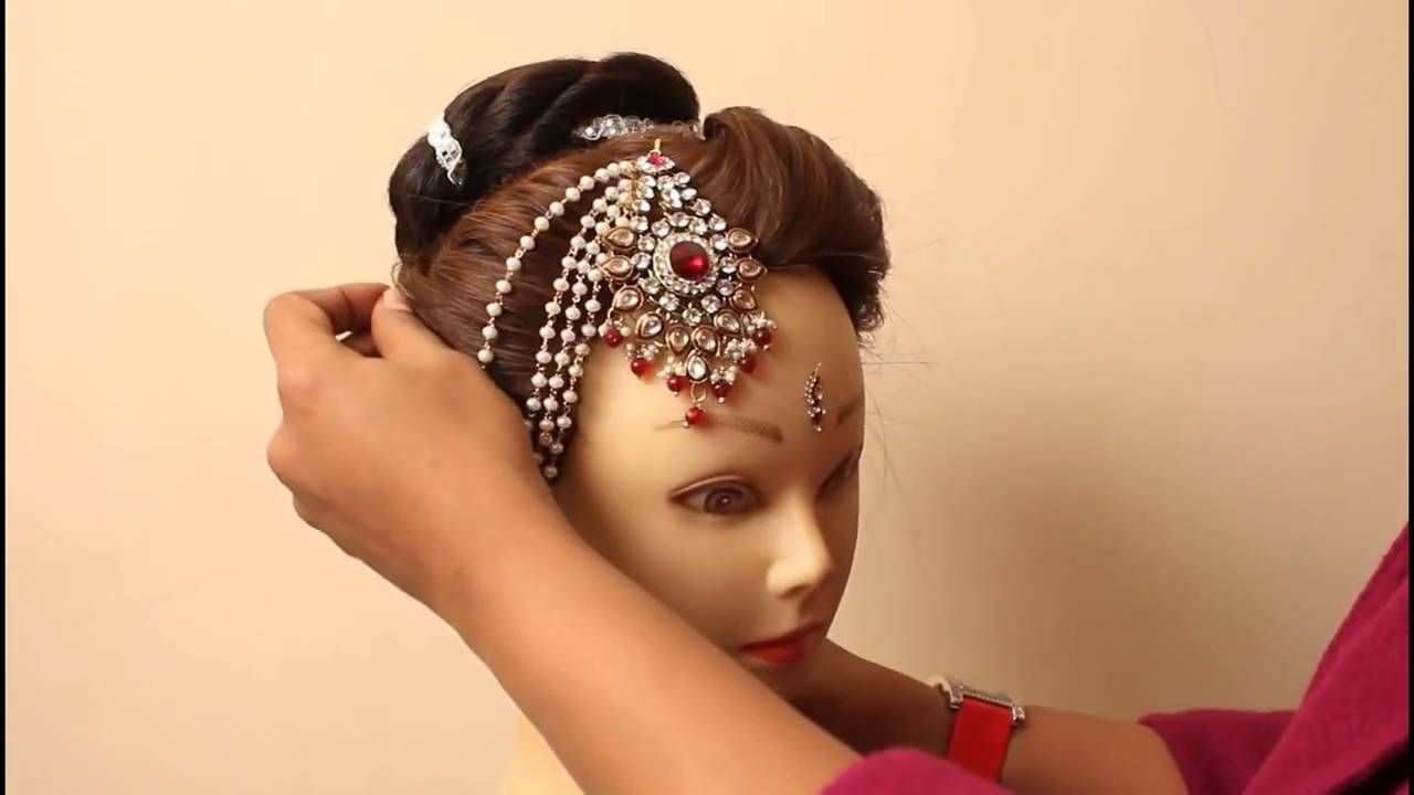 Well Known Wedding Hairstyles By Estherkinder Pertaining To Indian Bridal Hairstylesestherkinder – Youtube (View 4 of 15)