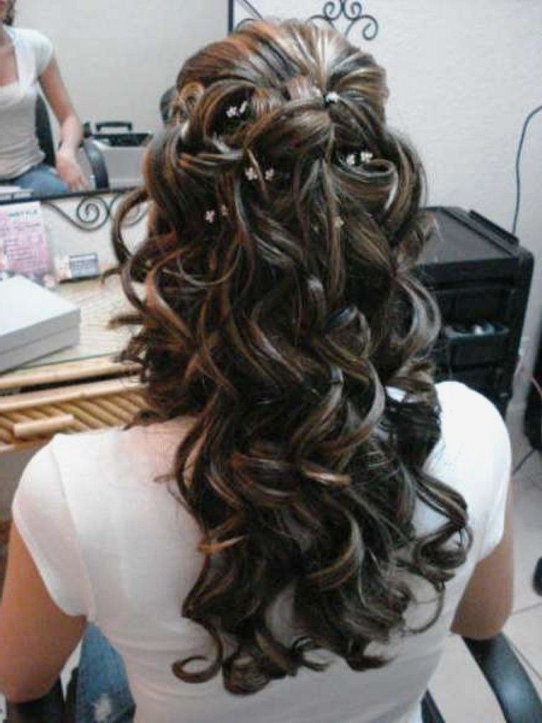 Well Known Wedding Hairstyles For Long Hair Half Up And Half Down Within Wedding Hairstyles : Simple Wedding Hairstyles Long Hair Half Up (View 7 of 15)