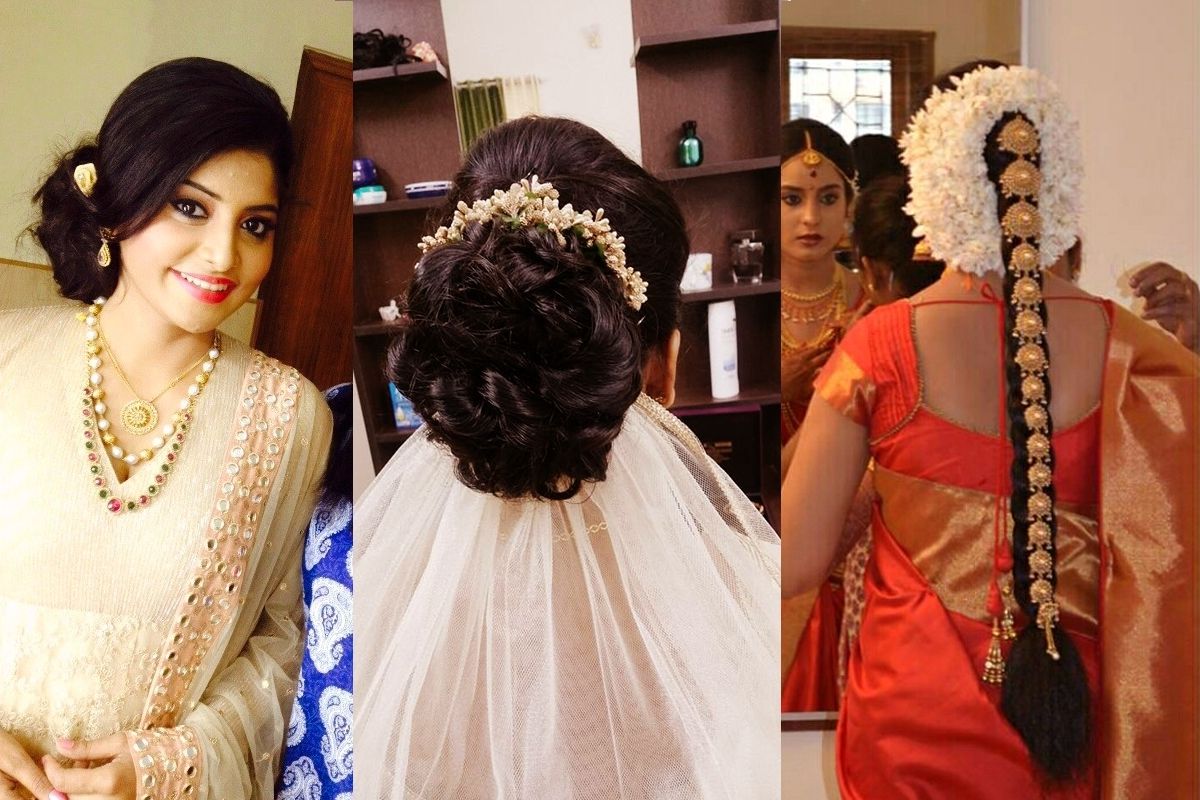 Well Liked Kerala Wedding Hairstyles For Long Hair With Bridal Makeup – Best Bridal Makeup Kochi Kerala Cochin Ernakulam (View 11 of 15)