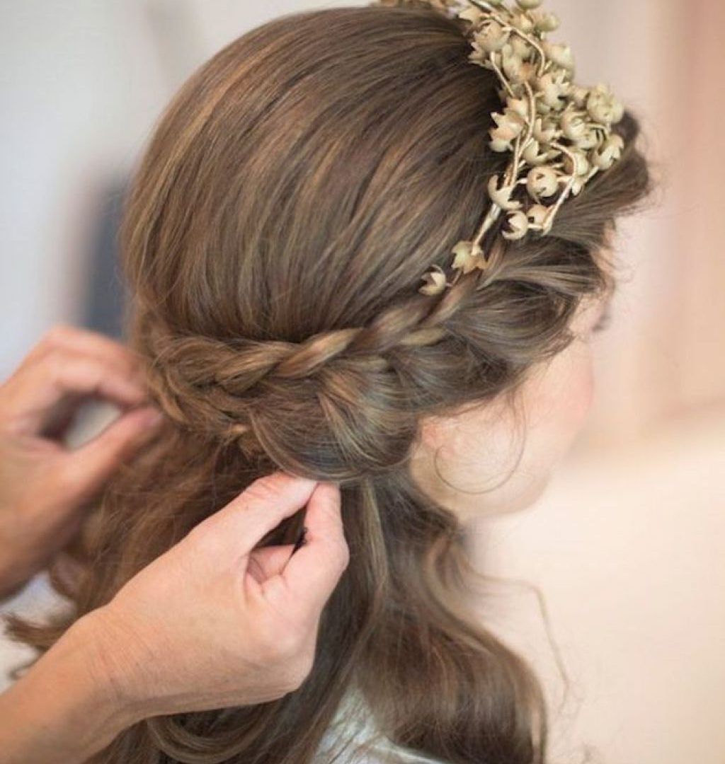 Well Liked Wedding Hairstyles For Medium Length Straight Hair Regarding Bridal Hairstyle Updo Long Hair Indian Wedding Ideas For Medium (View 14 of 15)