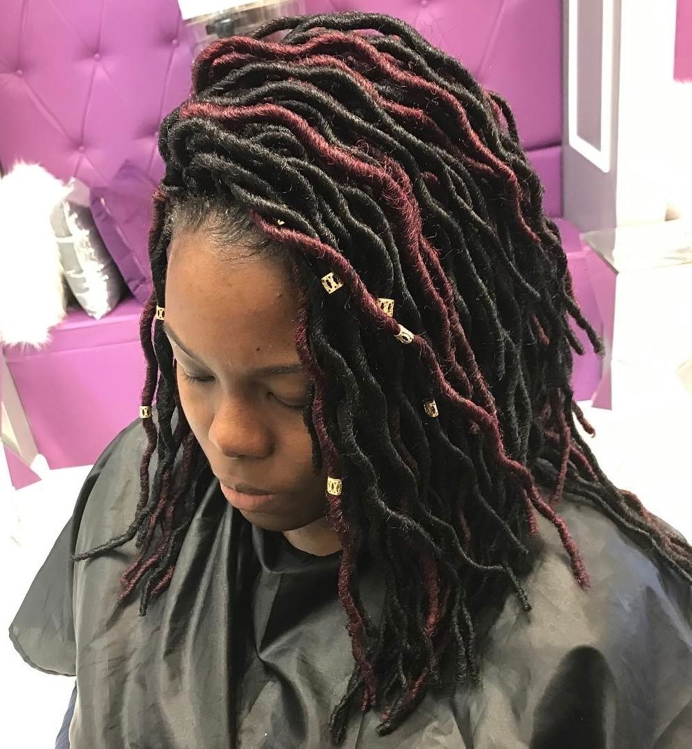 2017 Braided Cornrows Loc Hairstyles For Women Within 20 Cute And Creative Ideas For Short Faux Locs (View 13 of 15)