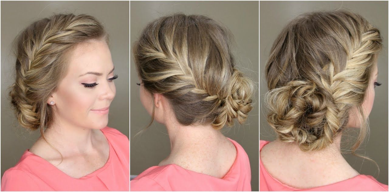2017 Braided Hairstyles With Buns With Easy Braided Bun Up Do Hairstyles (View 10 of 15)