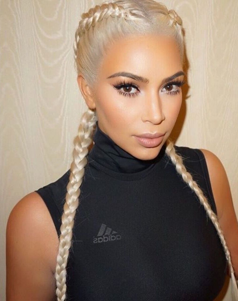 2017 Kim Kardashian Braided Hairstyles For Keeping Up With Kimye — Nyc – February 13,  (View 4 of 15)