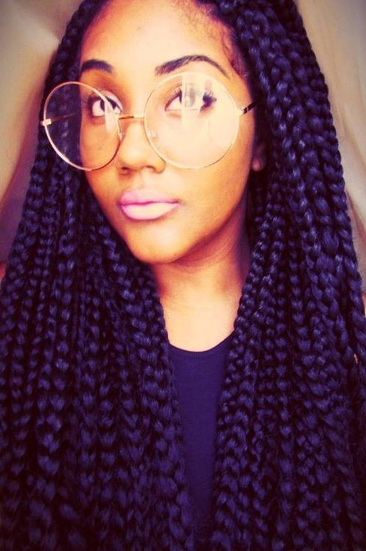 65 Box Braids Hairstyles For Black Women Inside Newest Braided Hairstyles On Relaxed Hair (View 11 of 15)