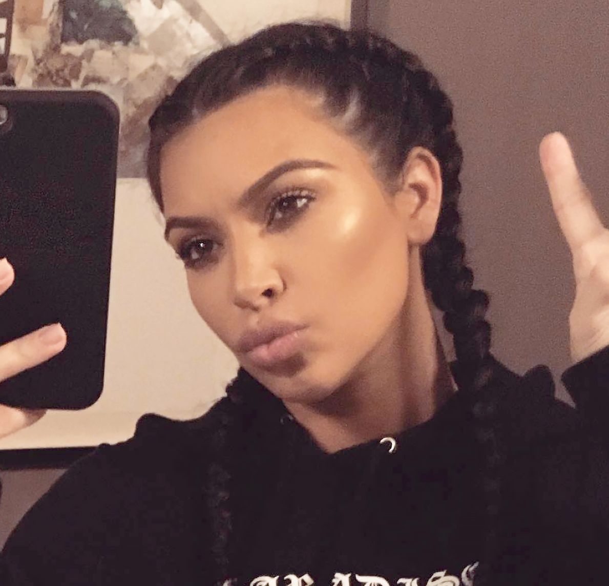 Best And Newest Kim Kardashian Braided Hairstyles Pertaining To Kim Kardashian Wasn't Joking About Keeping Her Hair In Braids For Months (View 10 of 15)