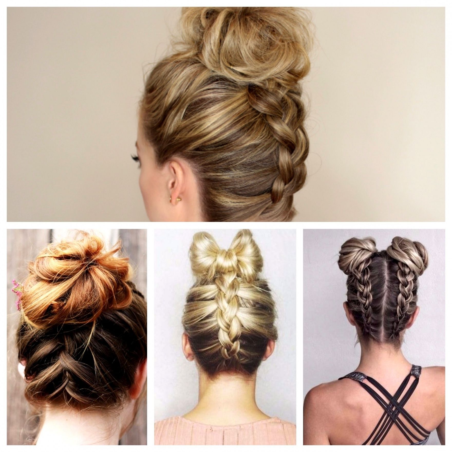 Best Hairstyles And Haircuts With Most Up To Date Braid And Bun Hairstyles (View 5 of 15)