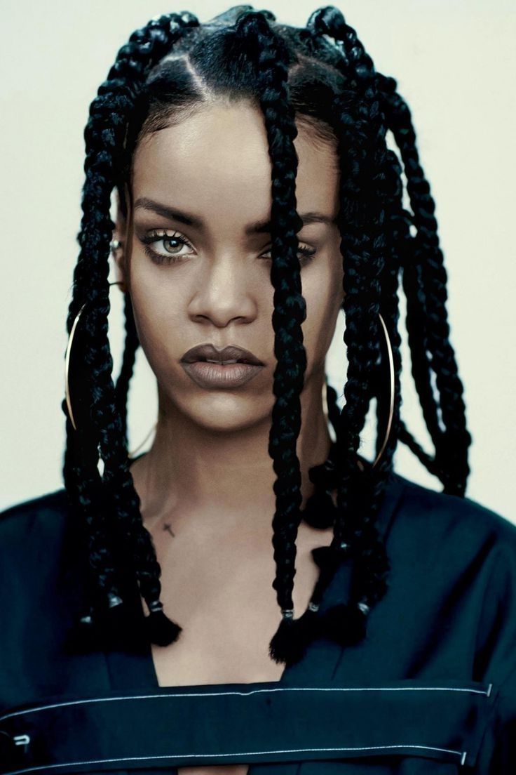 Black Braided Hairstyles In Recent Rihanna Braided Hairstyles (View 8 of 15)