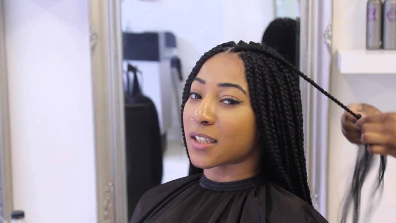 Box Braids At Ebonyb Salon – Youtube Pertaining To Current Ebony Braided Hairstyles (View 8 of 15)