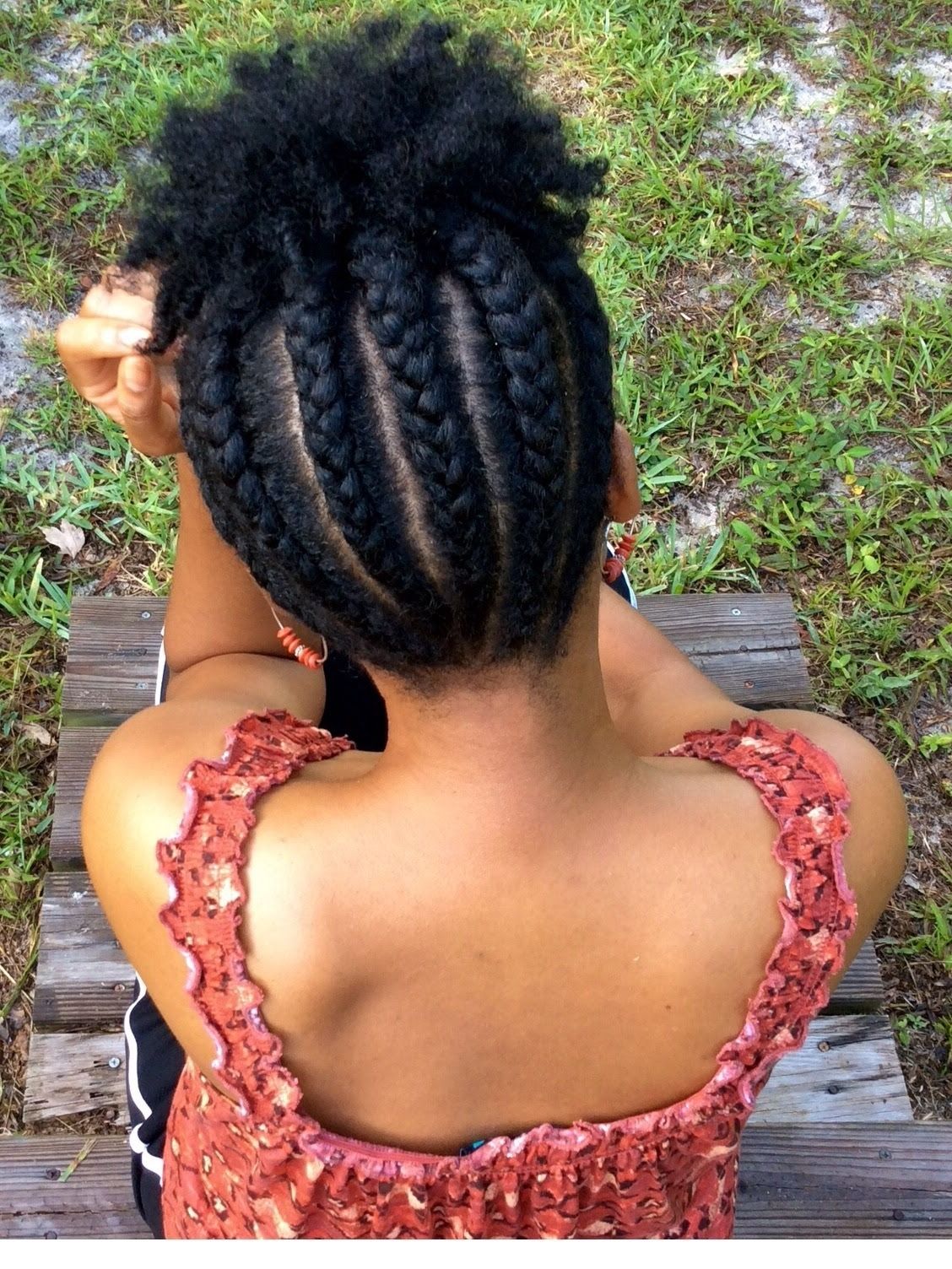 Braided Updo Short/medium Length – Youtube Within Best And Newest Braided Hairstyles On Short Natural Hair (View 10 of 15)