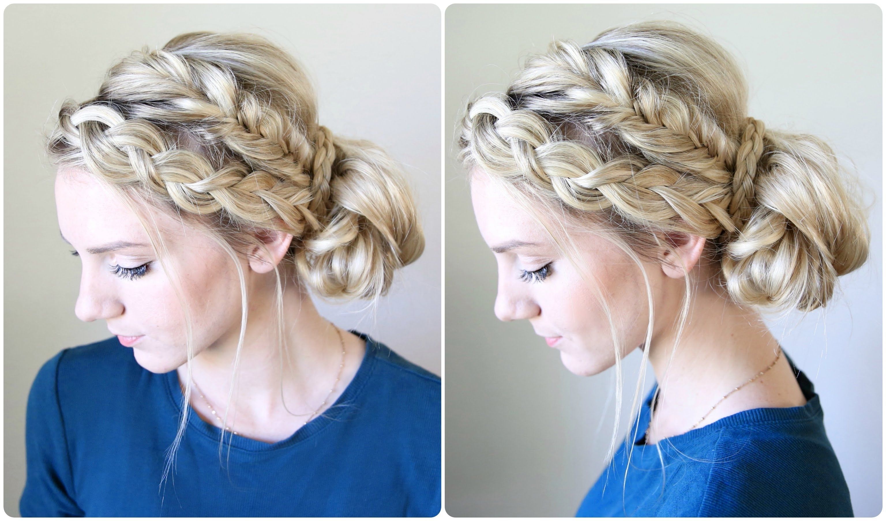 Cute Girls Hairstyles – Youtube Within 2018 Braided Hairstyles With Buns (View 3 of 15)