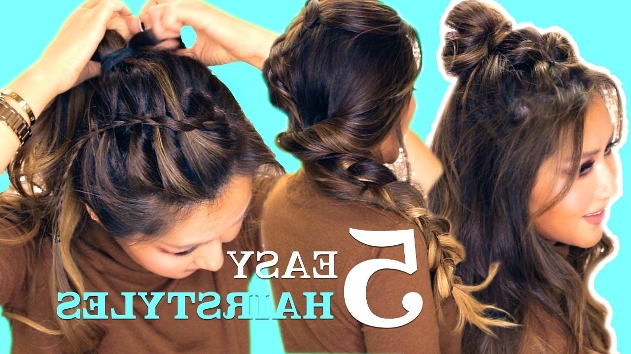 ☆ 5 Lazy Easy Hairstyles ☆ Cute Summer Braids – Youtube For Trendy Braided Hairstyles For Summer (View 3 of 15)