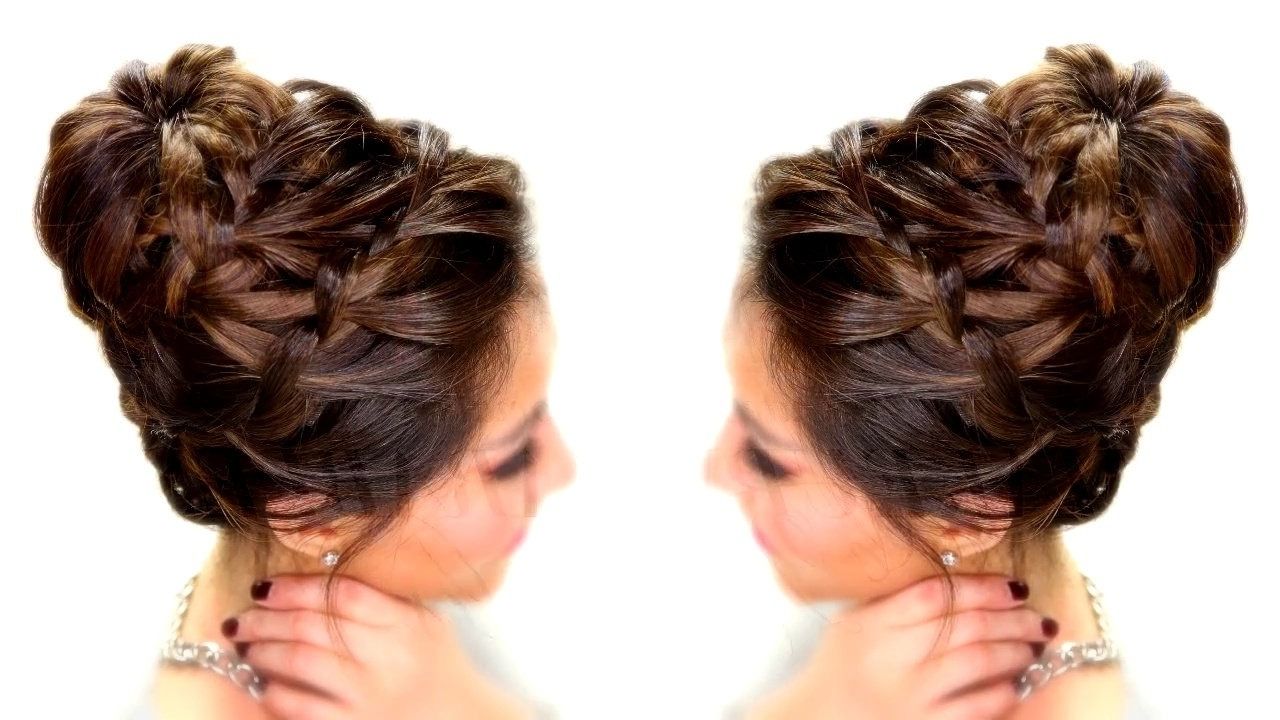Epic Braid Bun Updo Hairstyle How To – Video Dailymotion Regarding Well Liked Braided Bun Hairstyles (View 15 of 15)