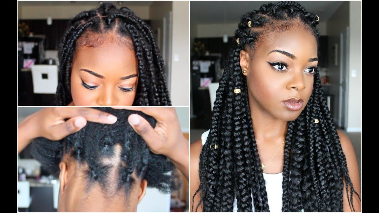 Favorite Braid Hairstyles With Rubber Bands With Regard To Box Braids Rubberband Method – Ify Yvonne – Youtube (View 6 of 15)