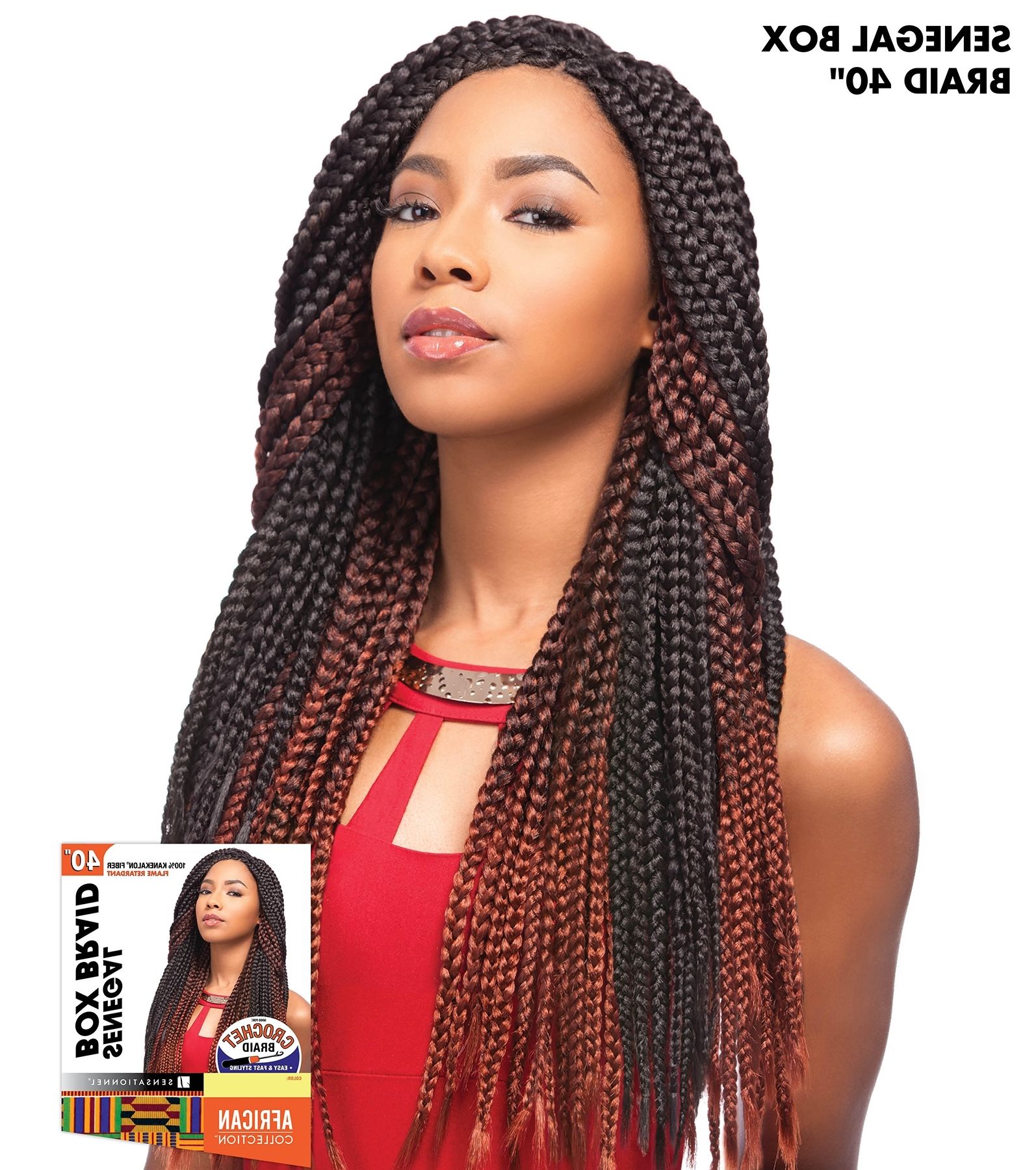 Favorite Braided Hairstyles For Women Over 40 Regarding Senegal Box Braid 40" – Sensationnel Crochet Braiding Hair Extension (View 14 of 15)
