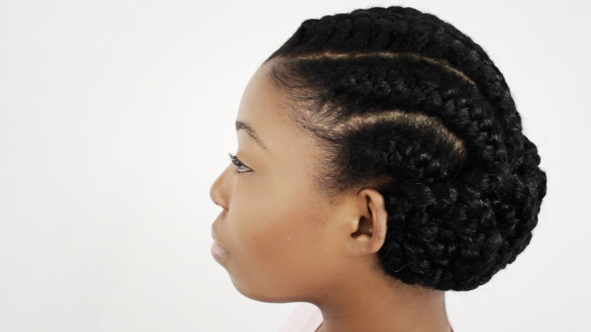 Goddess Braids On Natural Hair Finished Hairstyle Tutorial Part 4 Throughout Preferred Pinned Up Braided Hairstyles (View 14 of 15)