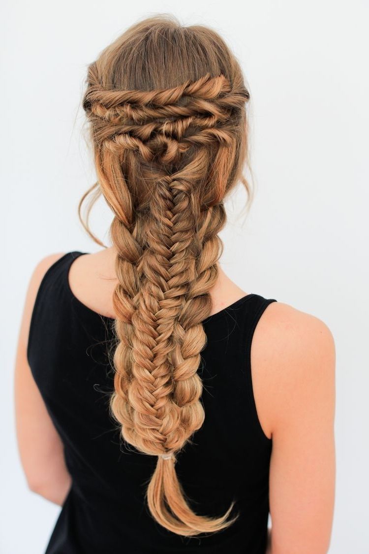 Layered Braid Hairstyle Tutorial — Luxy Hair Blog – All About Hair With Most Current Braided Layered Hairstyles (View 4 of 15)